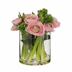 Paris Prix Composition Florale Renoncule Vase 24cm Rose