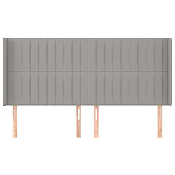 Avis Maison Chic Tête de lit scandinave avec oreilles,meuble de chambre Gris clair 163x16x118/128 cm Tissu -MN77400