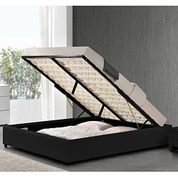 Avis Meubler Design Ensemble Matelas + Sommier Coffre 160 Noir