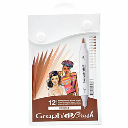 Graph It Set 12 marqueurs Graph'It Brush & Extra Fine - People 