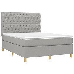 Avis Sommier à lattes,Cadre à lattes de lit et matelas et LED pour Adulte Gris clair 140x190 cm -MN26487