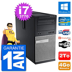 PC Tour Dell 7010 Intel Core i7-3770 RAM 4Go Disque Dur 2To Windows 10 Wifi · Occasion 