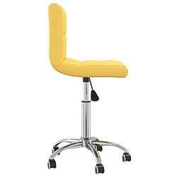 Acheter vidaXL Chaise pivotante de salle à manger Jaune moutarde Tissu