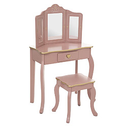 Atmosphera, Createur D'Interieur Coiffeuse et tabouret Sissi pour enfant - Rose