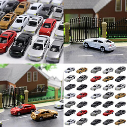 Avis 50pcs Modèles de Voiture avec L'Échelle 1:75 HO pour Bâtiment Train Décor