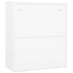 Avis vidaXL Armoire de bureau Blanc 90x40x105 cm Acier