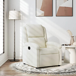 Maison Chic Fauteuil inclinable,Fauteuil luxe de relaxation Crème Velours -MN34945