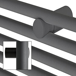 Acheter ECD Germany Sèche-Serviettes Sahara Non Électrique - 600 x 1200 mm - Anthracite - Connexion Central - sans Kit de Raccordement - Forme Droite - avec Kit Montage Mural - Radiateur pour Salle de Bain