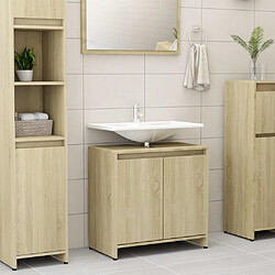 vidaXL Armoire de salle de bain Chêne sonoma Bois d'ingénierie