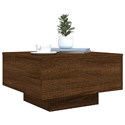 Acheter Maison Chic Table basse pour salon | Table à café chêne marron 55x55x31 cm bois d'ingénierie -GKD65452