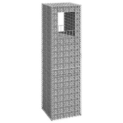 vidaXL Poteau à panier de gabion 50x50x180 cm Fer