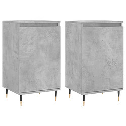 vidaXL Buffets 2 pcs gris béton 40x35x70 cm bois d'ingénierie