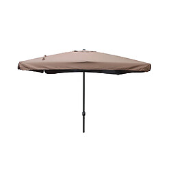 Concept Usine Parasol droit carré 2,95 x 2,95 m chocolat PALERME