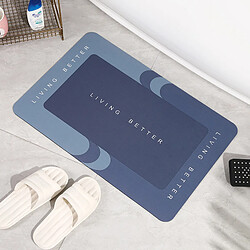 LUUCOZK Tapis de bain antidérapants absorbants à séchage rapide pour salle de bain - Carré bleu-50x80 