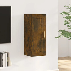 vidaXL Armoire murale Chêne fumé 35x34x90 cm Bois d'ingénierie 