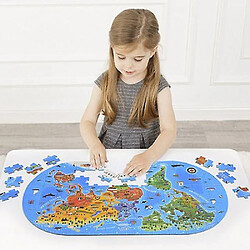 Universal Puzzle Puzzle Homme Géographie Intelligence Jouets cognitifs pour enfants Boîte cadeau portable 100 pièces pas cher