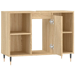 Acheter vidaXL Armoire salle de bain chêne sonoma 80x33x60cm bois d'ingénierie