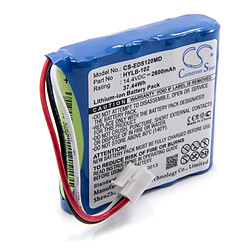 vhbw Batterie compatible avec Mindray DECG-03A, DECG-03A Elcktro Cardiogram, MEC-03, SE-601A appareil médical (2600mAh, 14,4V, Li-ion) 