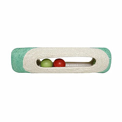 AIME Griffoir Tube XXL - 3 Balles - Jouet pour chat grelot - Longueur 29 cm - Vert Menthe