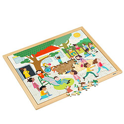 Educo Puzzle en Bois - Puzzle ensemble - dans la cour d'école - jeu Montessori