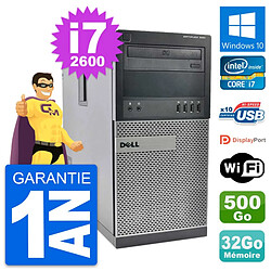 PC Tour Dell OptiPlex 990 Intel i7-2600 RAM 32Go Disque 500Go Windows 10 Wifi · Occasion 