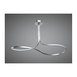 Luminaire Center Semi Plafonnier Nur XL 50W LED 3000K, 3900lm, Dimmable argent/acrylique givré/chrome poli