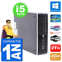 PC HP Compaq Pro 6300 SFF Intel i5-3470 RAM 4Go Disque Dur 2To Windows 10 Wifi - Occasion