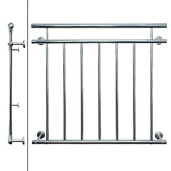 Ecd Germany Garde-corps balcon à la francaise appui rambarde grille de sécurité 90 x 100 cm