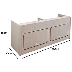 Monstershop Armoire de Rangement MDF pour Camping-Car – 80cm x 30cm x 30cm pas cher