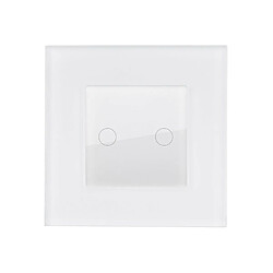 Ledkia Va-et-Vient Tactile Double avec Plaque Crystal Modern Blanc