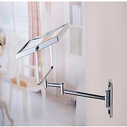 Avis Universal Montage mural salle de bains miroir pliant espace aluminium miroir rétractable double face 3x loupe miroir de rasage | miroir de bain