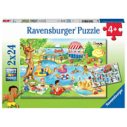 Ravensburger Puzzles 2x24 p - loisirs au lac 