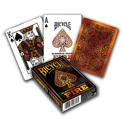 Bicycle Cards Bicycle ""FIRE"" - Jeu de 56 cartes toilées plastifiées - format poker - 2 index standard