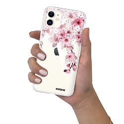 Coque iPhone 11 360 intégrale transparente Cerisier Ecriture Tendance Design Evetane. pas cher