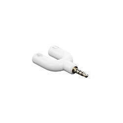 Justgreenbox Adaptateur audio 3,5 mm Convertisseur de type U Microphone pour téléphone portable PC Ordinateur portable, Blanc, &lt;=0.5m 