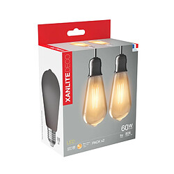 But Lot 2 ampoules LED Edison E27 XANLITE DECO Verre ambré pas cher