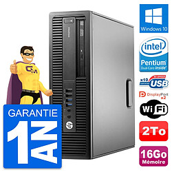 PC HP EliteDesk 800 G2 SFF Intel G4400 RAM 16Go Disque 2To Windows 10 Wifi · Occasion 