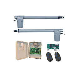 Kit Basic Portail Battant - Europe Automatismes KBB420 - Course 430 MM, pour Portails jusqu’à 2 M et Maxi 150 KG par battant, 230 V 