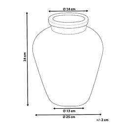 Avis Beliani Vase décoratif AMATHUS fait à la main Céramique 34 cm Violet