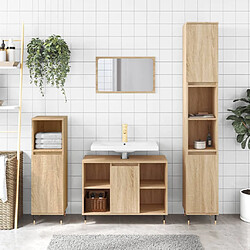 vidaXL Armoire salle de bain chêne sonoma 80x33x60cm bois d'ingénierie 