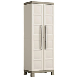 Keter Armoire de rangement polyvalente Excellence Beige et taupe 182cm 