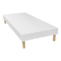 Vente-Unique Sommier déco tapissier 80 x 200 cm 14 lattes multiplis - Blanc - PANACEA de YSMÉE 