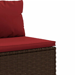 Acheter vidaXL Salon de jardin avec coussins 8 pcs marron résine tressée