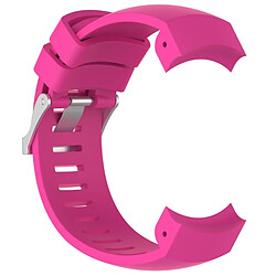 Wewoo Bracelet pour montre connectée Dragonne de remplacement en silicone SUUNTO Core ALU Noir Rose Rouge