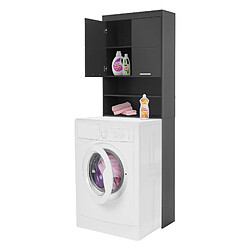 ML-Design Armoire pour machine à laver Meuble de salle de bain pour machine à laver Gris f 