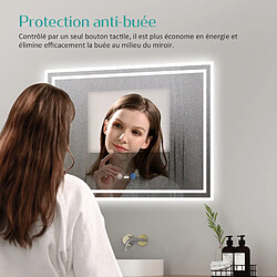 Avis EMKE Miroir lumineux salle de bain 50x70cm avec Capteur de Mouvement, Miroir LED à capteur intelligent, Anti-buée, Lumière Blanche Froide/Chaude/Neutre