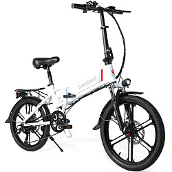 Avis Vélo électrique SAMEBIKE 20LVXD30-II - moteur 350W batterie 48V10AH autonomie 40KM freins à disque mécaniques - Blanc