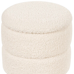 Acheter Beliani Pouf coffre en peluche blanc OGDEN