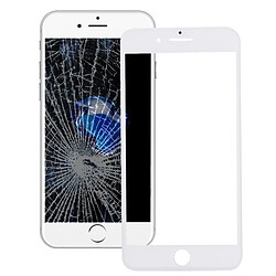 Wewoo Vitre blanc pour iPhone 7 Lentille extérieure en verre d'écran avant + cadre pièce détachée 2 en 1