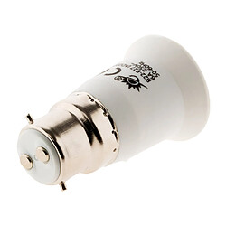 Adaptateur de douille pour ampoules - fiche mâle B22 vers fiche femelle E27 - blanc - Zenitech